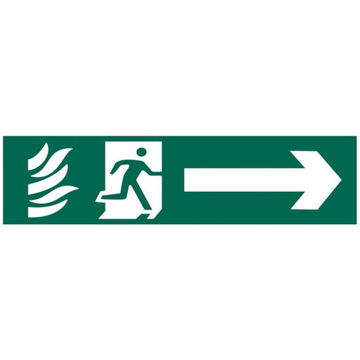 Scan Running Man Arrow Right - PVC Sign 200 x 50mm Scan - RockBottom Nothampton