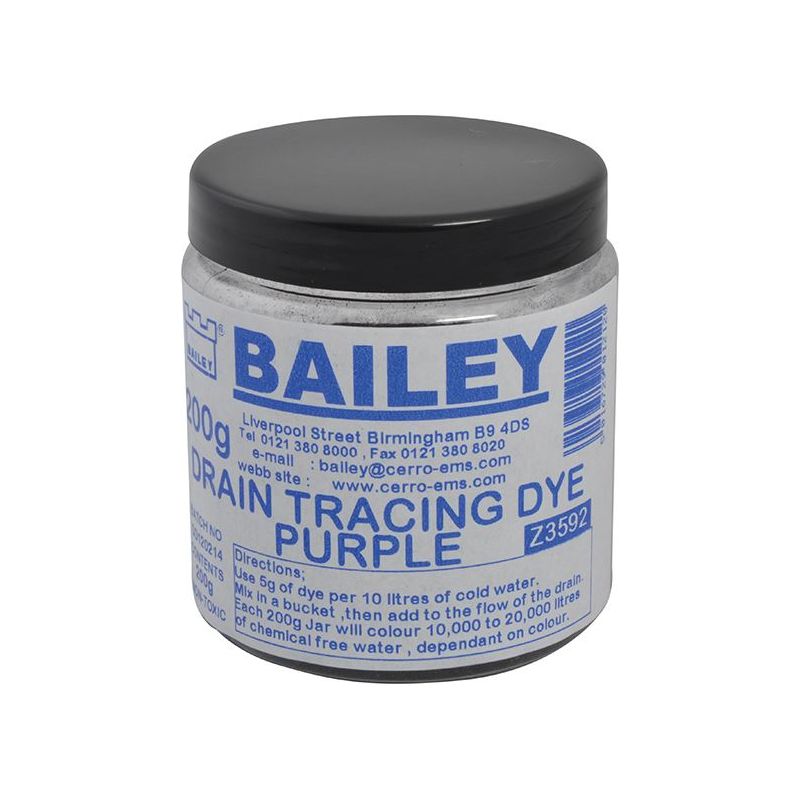 Bailey Products 3592 Drain Tracing Dye - Purple Bailey Products - RockBottom Northampton