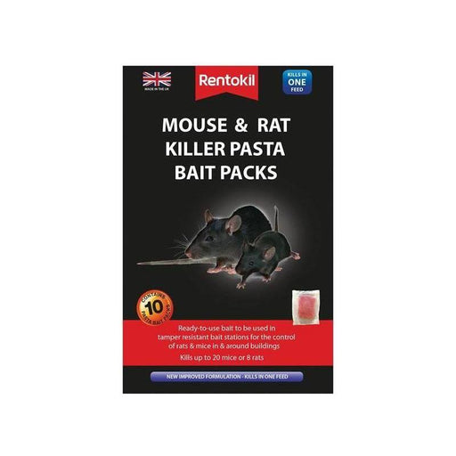Rentokil Mouse & Rat Killer Pasta Bait (Sachets 10) Rentokil - RockBottom Nothampton