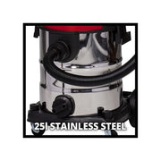 Einhell TE-VC 36/25 Li S-Solo Wet/Dry Vacuum Cleaner 36V (2 x 18V) Bare Unit Einhell - RockBottom Northamptin