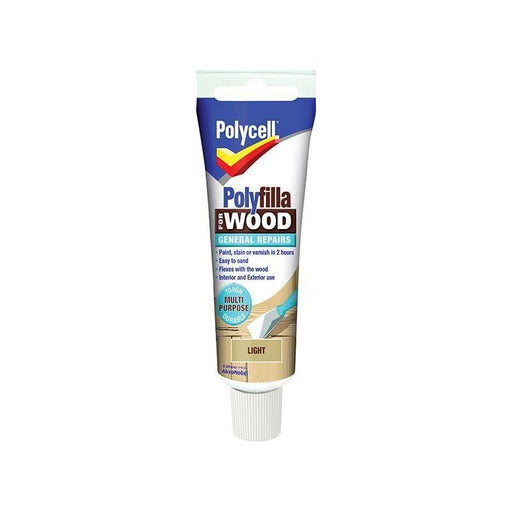 Polycell Polyfilla For Wood General Repairs Tube Light 330g Polycell - RockBottom Nothampton