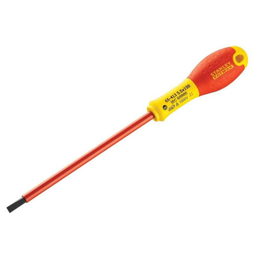 Stanley® Hand Tools FatMax® VDE Insulated Screwdriver Parallel Tip 5.5 x 150mm STANLEY® Hand Tools - RockBottom Nothampton