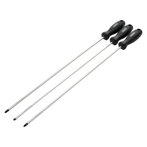 Draper Long Reach Hard Grip Screwdriver Set (3 Piece) Draper - Town Tools
