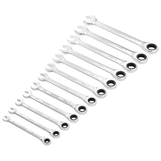 Draper Draper HI-TORQ Metric Ratchet Combination Spanner Set (12 Piece) Draper - Town Tools