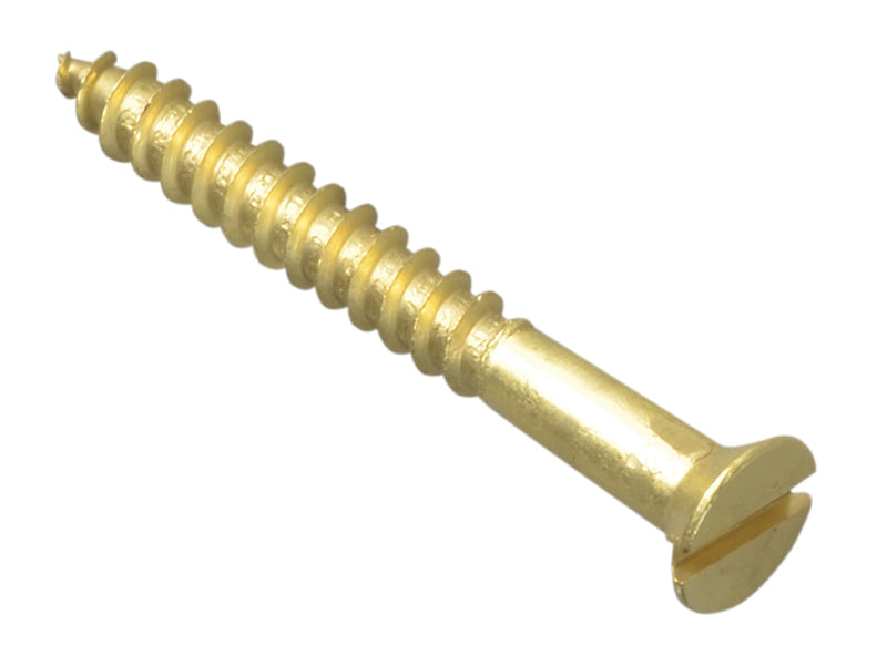ForgeFix Wood Screw Slotted CSK Brass 1.1/4in x 6 ForgePack 15