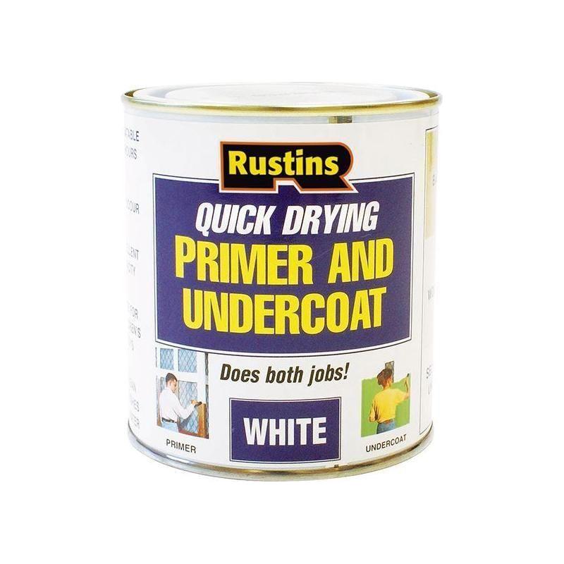 Rustins Quick Dry Primer & Undercoat White 250ml Rustins - RockBottom Nothampton