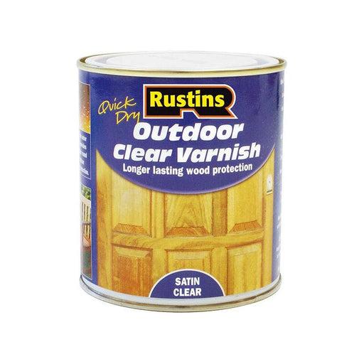 Rustins Exterior Varnish Satin 500ml Rustins - RockBottom Nothampton