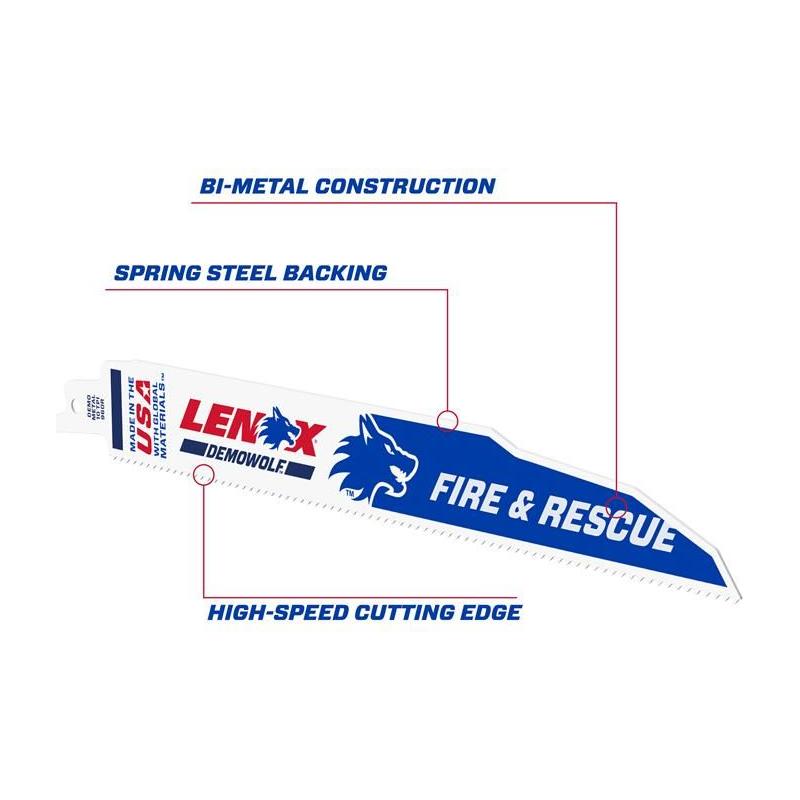 Lenox DemoWolf Reciprocating Saw Blade 229 x 25 x 1.6mm 18 TPI (Pack 5) LENOX - RockBottom Northampton