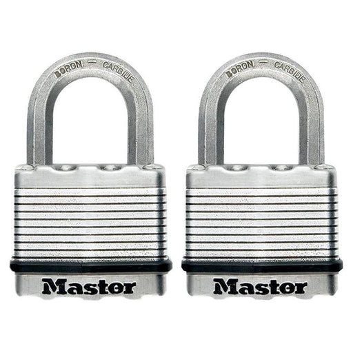 Master Lock Excell™ Laminated Steel 50mm Padlock - 25mm Shackle - Keyed Alike x 2 Master Lock - RockBottom Northampton