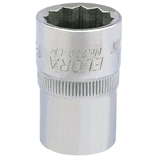 Draper Elora Bi-Hexagon Socket, 1/2" Sq. Dr., 18mm 24632 Draper - Town Tools 