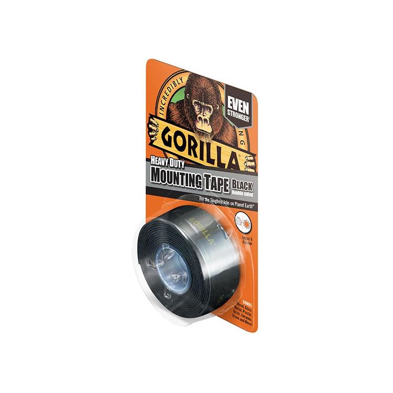 Gorilla Glue Gorilla Heavy-Duty Mounting Tape 25.4mm x 1.52m Black Gorilla Glue - RockBottom Northampton