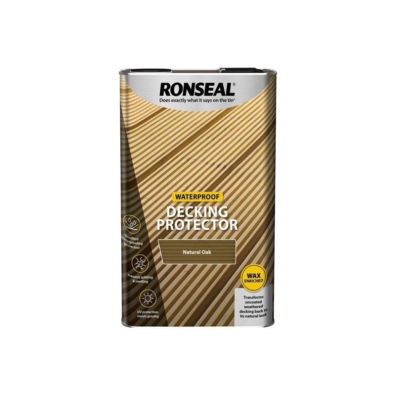 Ronseal Decking Protector Natural Oak 5 litre Ronseal - RockBottom Nothampton