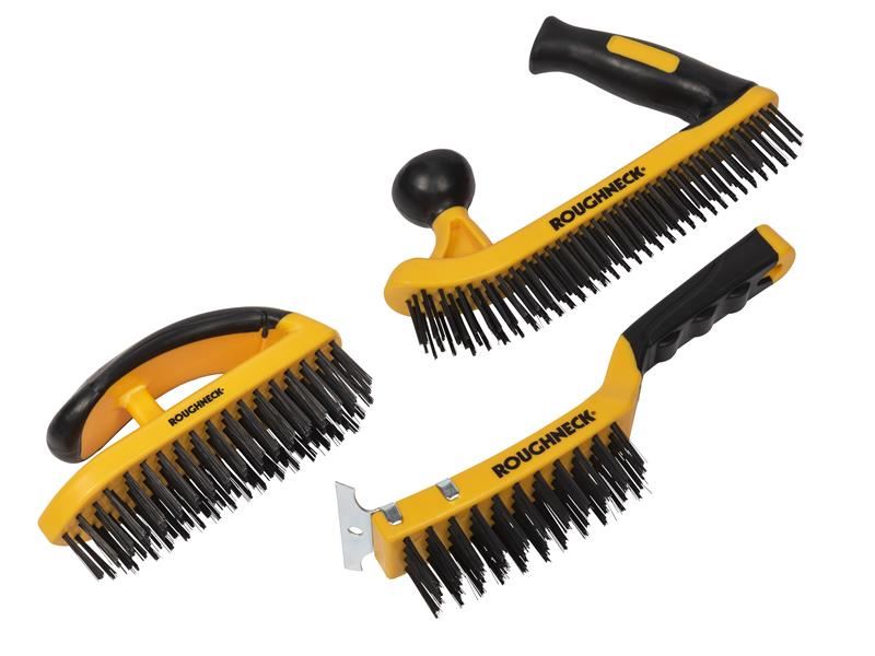 Roughneck Heavy Duty Wire Brush Set (3pc) Roughneck - RockBottom Nothampton
