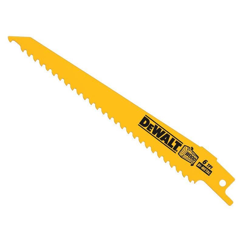 Dewalt Power Tools Bi-Metal Reciprocating Blade for Wood with Nails 152mm (Pack 5) DeWALT Power Tools - RockBottom Northampton