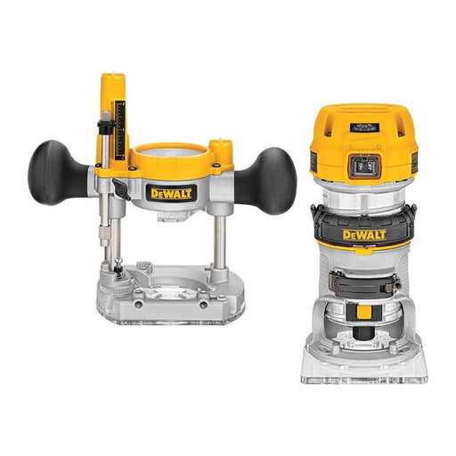 Dewalt Power Tools D26204K 1/4in Premium Plunge & Fixed Base Combi Router 900W 110V DeWALT Power Tools - RockBottom Northampton