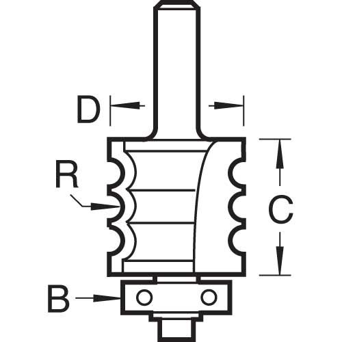9/75X1/2TC - Bearing guided multi-reed cutter