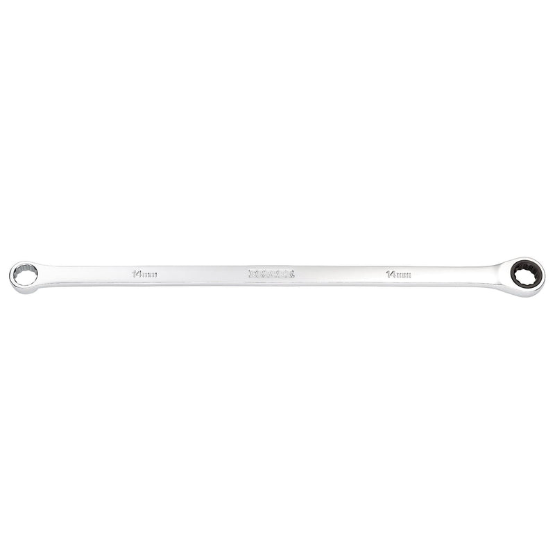 Draper Draper HI-TORQ Metric Extra-Long Double Ring Ratchet Spanner, 14mm Draper - Town Tools