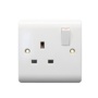 Securlec 1 Gang Switched Socket Double Pole Round Edge