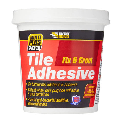 Everbuild Fix & Grout Tile Adhesive White (1.5kg)