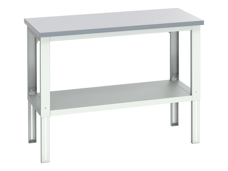 Bott Cubio Adjustable Bench with Shelf, ESD Laminate Top 1500 x 750mm