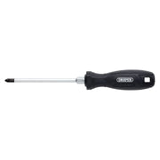 Draper Pozi Hard Grip Screwdriver, PZ2 x 125mm Draper - Town Tools