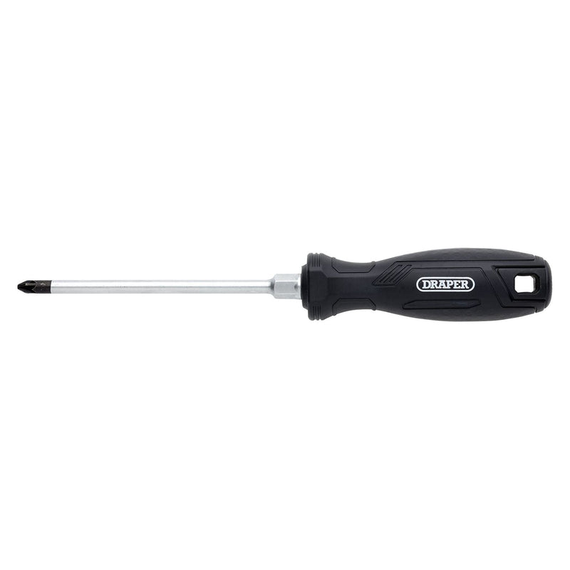 Draper Pozi Hard Grip Screwdriver, PZ2 x 125mm Draper - Town Tools