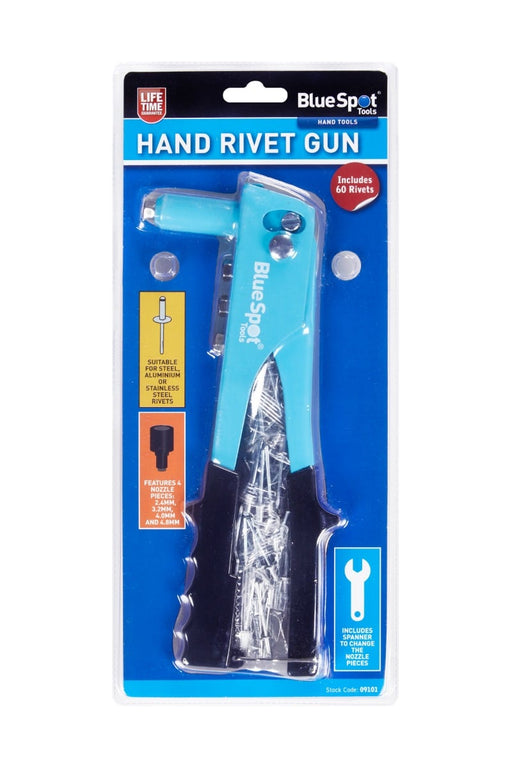 Blue Spot Tools Hand Rivet Gun With Rivets