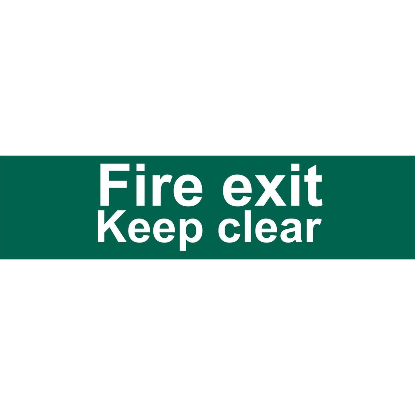 Draper Fire Exit Keep Clear' Safety Sign, 200 x 50mm 73221 Draper - Town Tools 