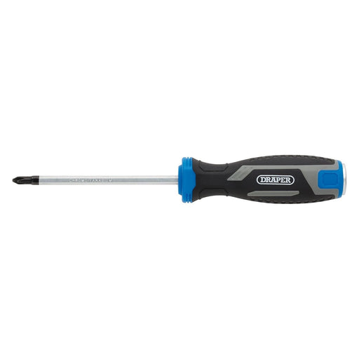Draper Pound Thru Phillips Soft Grip Screwdriver, PH1 x 100mm Draper - Town Tools