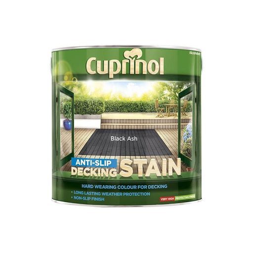 Cuprinol Anti-Slip Decking Stain Black Ash 2.5 litre Cuprinol - RockBottom Northampton