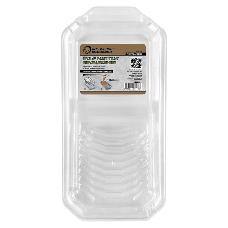 Draper Rollingdog Paint Tray Liners, 4"/100mm (Pack of 5) Draper - Town Tools