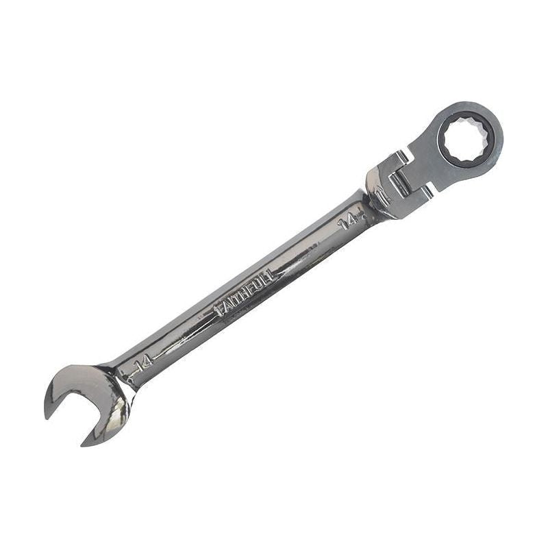 Faithfull Ratchet Combination Spanner Flex Head CV 14mm Faithfull - RockBottom Northampton