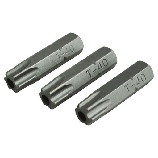 Faithfull Security S2 Grade Steel Screwdriver Bits T40S x 25mm (Pack 3) Faithfull - RockBottom Northampton
