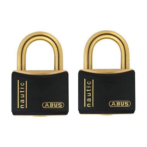 Abus Mechanical T84MB/40mm Black Rustproof Padlock Twin Pack Carded ABUS Mechanical - RockBottom Northampton 