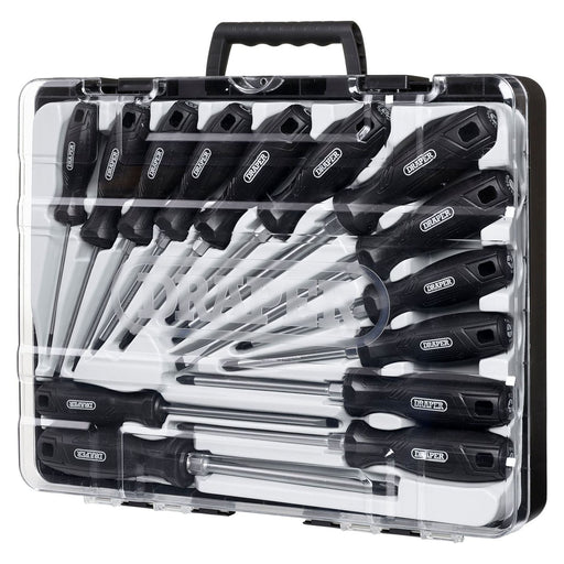 Draper Hard Grip Screwdriver Set with Draper TX-STAR (14 Piece) Draper - Town Tools
