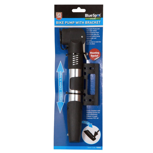 Blue Spot Tools Bike Pump With Bracket