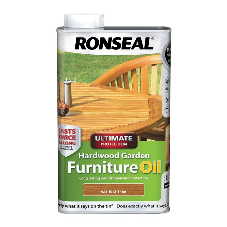 Ronseal Hardwood Furniture Oil 1L Natural Teak