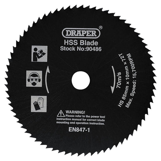 Draper HSS Saw Blade, 85mm 90486 Draper - Town Tools 