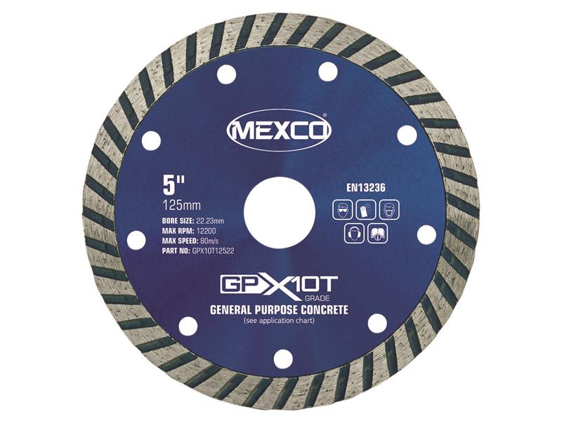 MEXCO - GP Concrete Turbo Diamond Blade 125 x 22mm