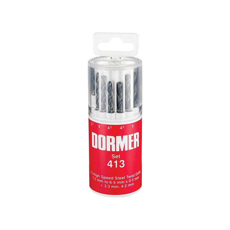 Dormer A191 No.413 Metric HSS Drill Set of 13 1.5-6.5 x 0.5mm Dormer - RockBottom Northampton