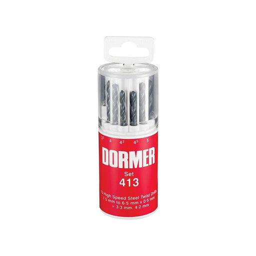 Dormer A191 No.413 Metric HSS Drill Set of 13 1.5-6.5 x 0.5mm Dormer - RockBottom Northampton