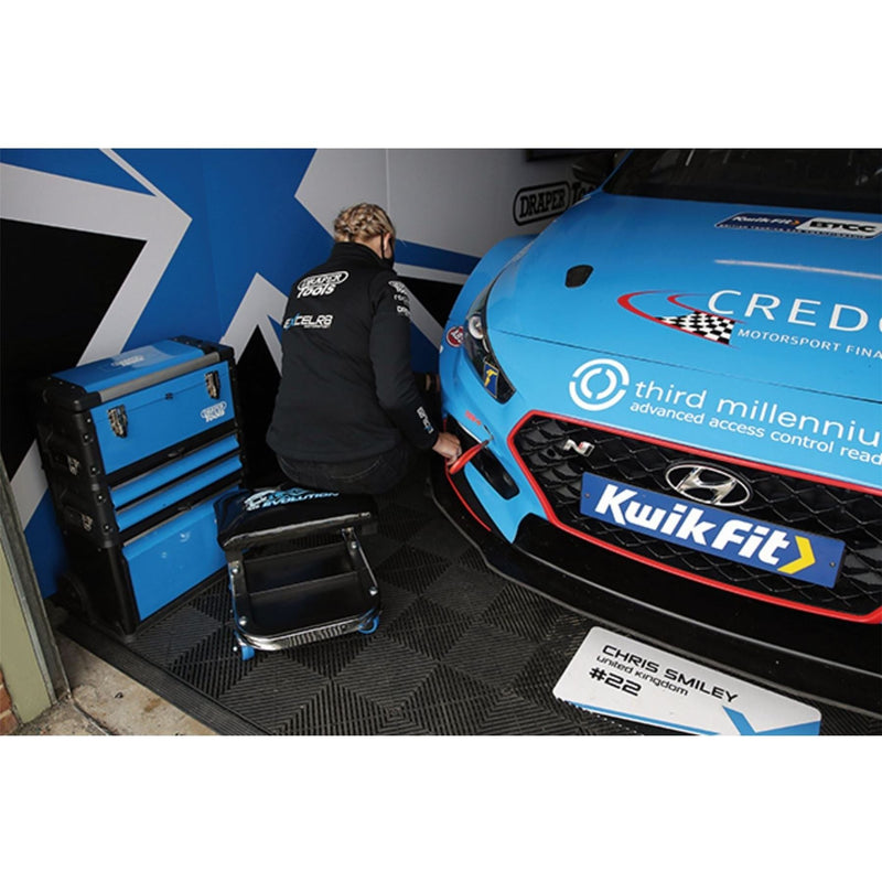 Draper Expert Evolution Work Stool with Storage, 435 x 380mm 99835 Draper - Town Tools 