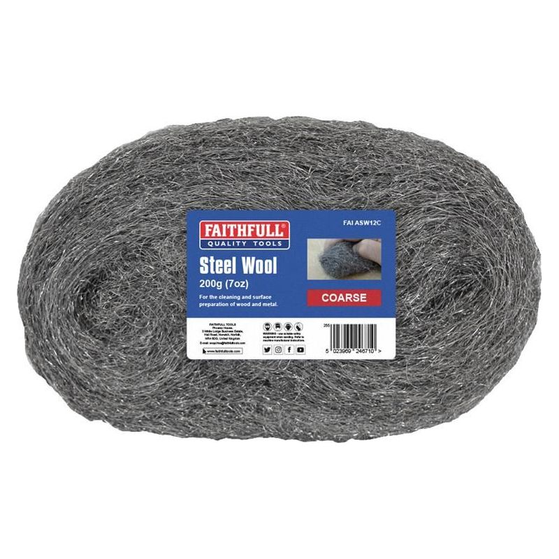Faithfull Steel Wool Coarse 200g Faithfull - RockBottom Northampton