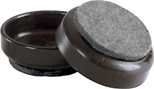 Felt Base Castor Cups 60mm Brown (4 Pack)