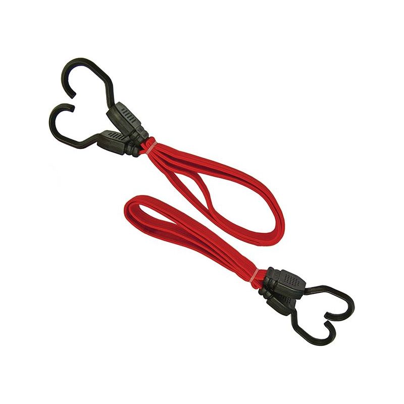 Faithfull Flat Bungee Cord 76cm (30in) Red 2 Piece Faithfull - RockBottom Northampton