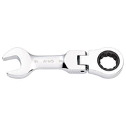 Draper HI-TORQ Metric Stubby Flexible Head Ratchet Combination Spanner, 15mm Draper - Town Tools