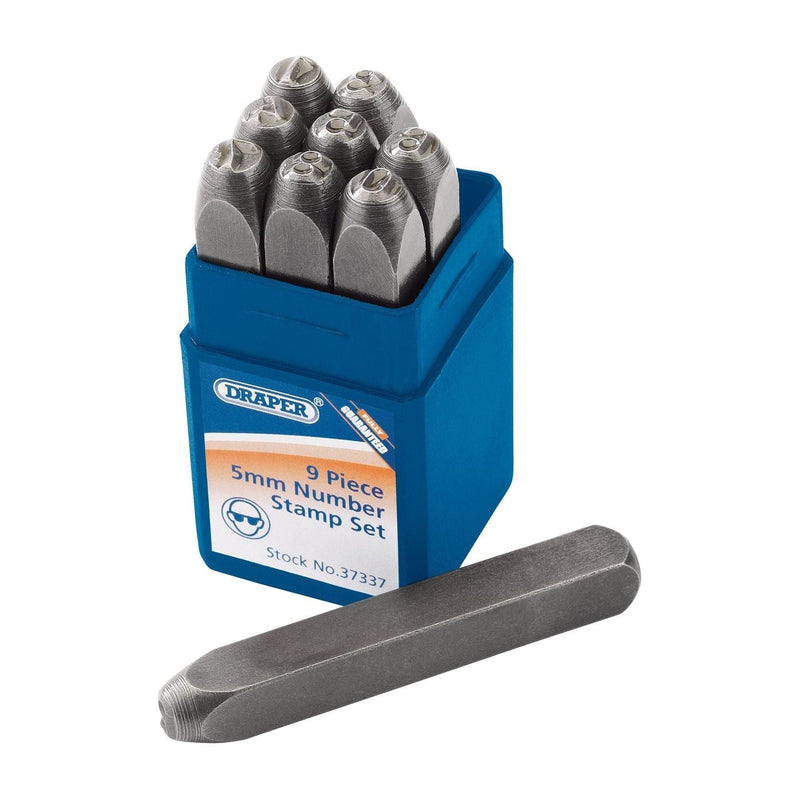 Draper 0 - 9 Number Stamp Set, 3/16" 37337 Draper - Town Tools 
