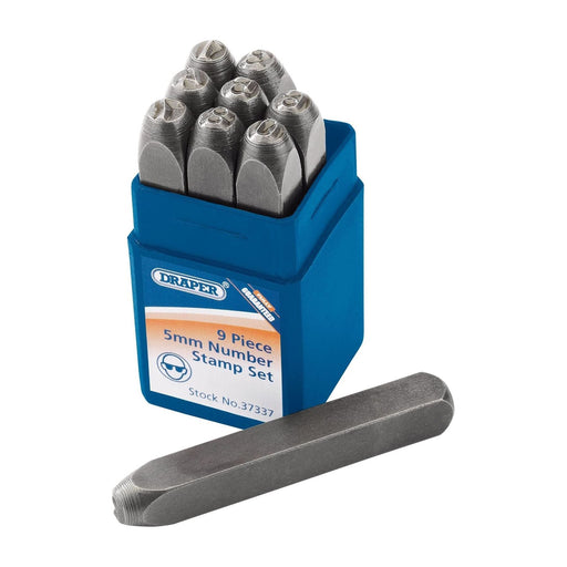 Draper 0 - 9 Number Stamp Set, 3/16" 37337 Draper - Town Tools 
