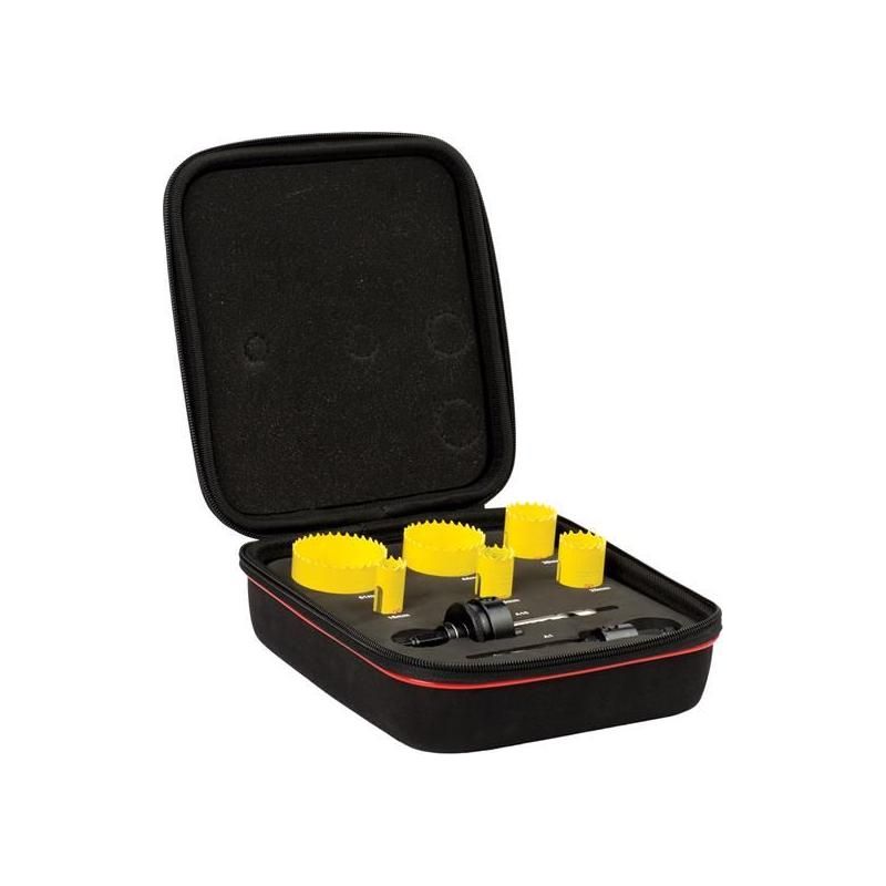 Starrett KFC06022 Fast Cut Bi-Metal Electrician's Holesaw Kit, 8 Piece Starrett - RockBottom Nothampton