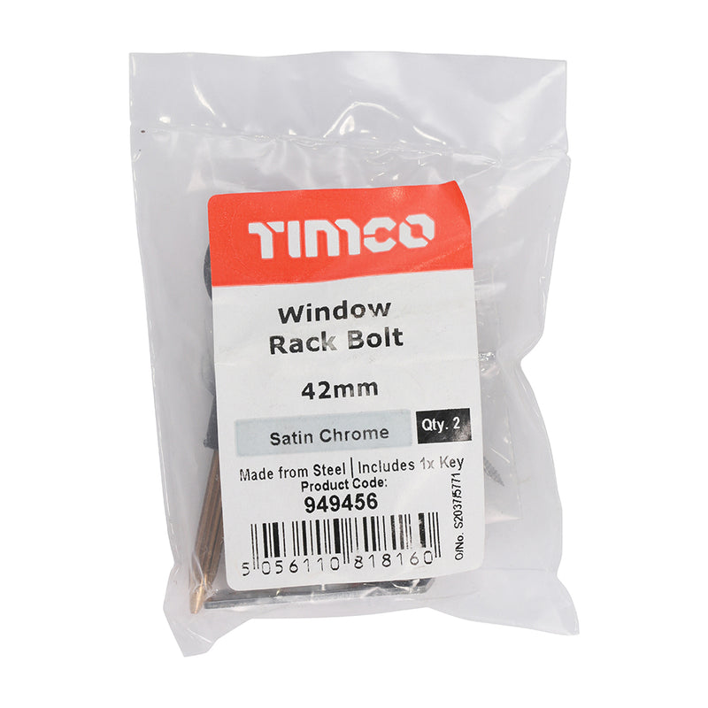 TIMCO Window Rack Bolts Electro Brass - 42mm